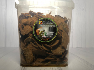 Рыба горячего копчения: Ведро Ржаные гренки с малосольным огурчиком