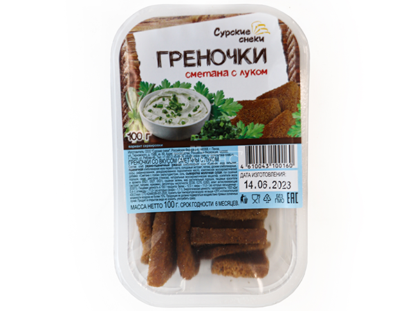 Сурские гренки Сметана с луком (100 гр) в Кызыле