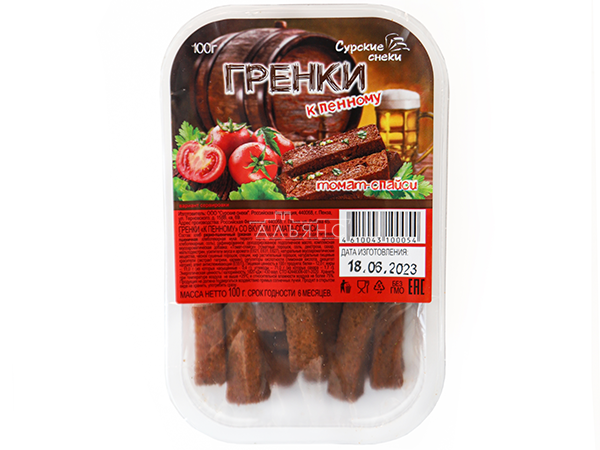 Сурские гренки Томат спайси (100 гр) в Кызыле