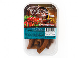 Гренки черные со вкусом красной икры: Сурские гренки Камчатский краб (100 гр)