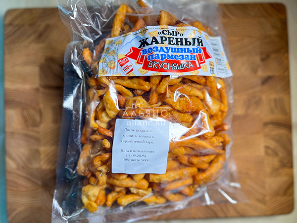 Жареный сыр "ВКУСНЯШКА" со вкусом пармезан (500 гр) в Кызыле