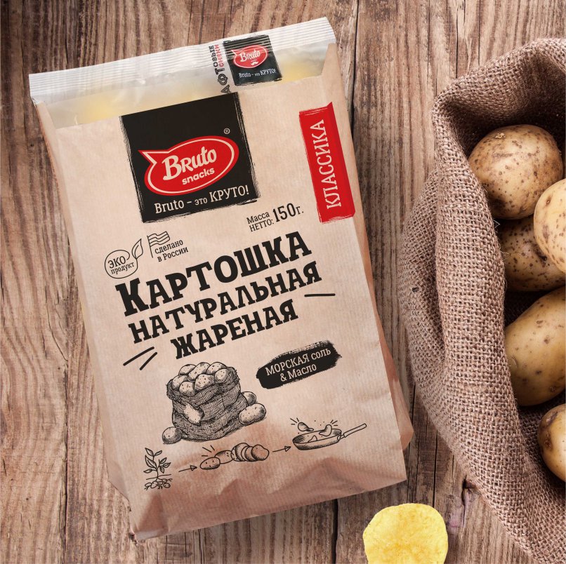 Картофель «Бруто» с солью 130 гр. в Кызыле